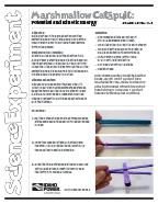 Small screenshot of a printable science experiment for kids to create a marshmallow catapult