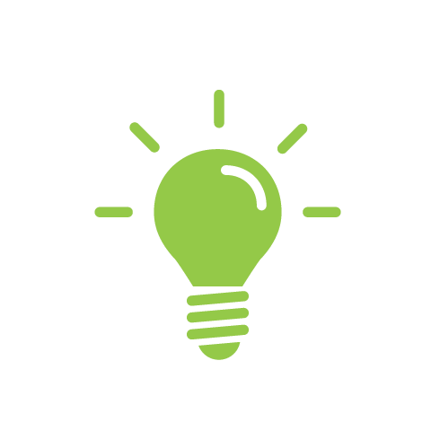 icon with lightbulb